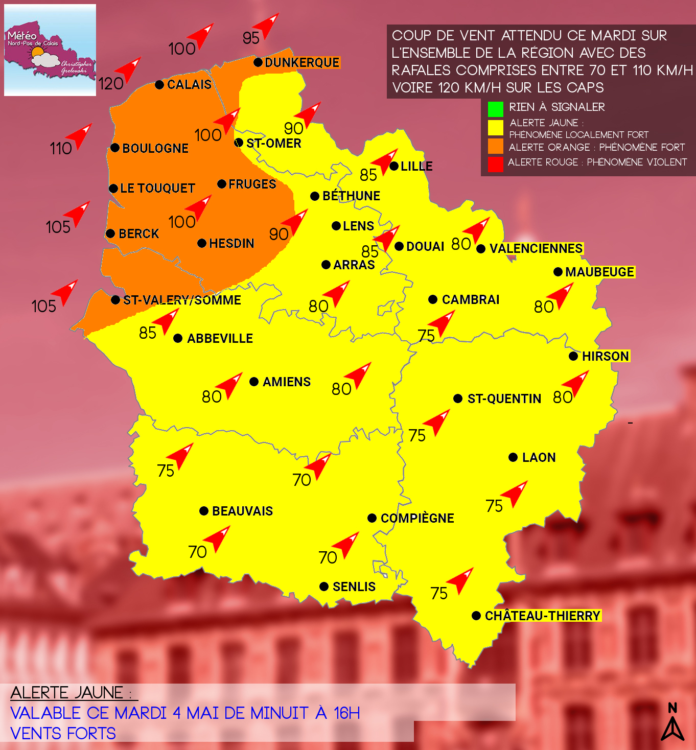 Alerte Jaune/Orange Pour Coup De Vent Ce Mardi 4 Mai – Météo Nord-Pas ...